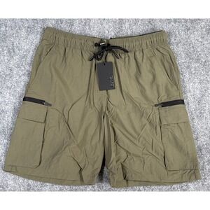 CSG Cargo City Wind Shorts Mens Medium Olive Green 8 Inch Inseam NWT